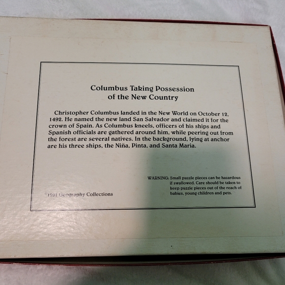 Vintage Christopher Columbus puzzle of Columbus Taking Possession - Picture 9 of 12